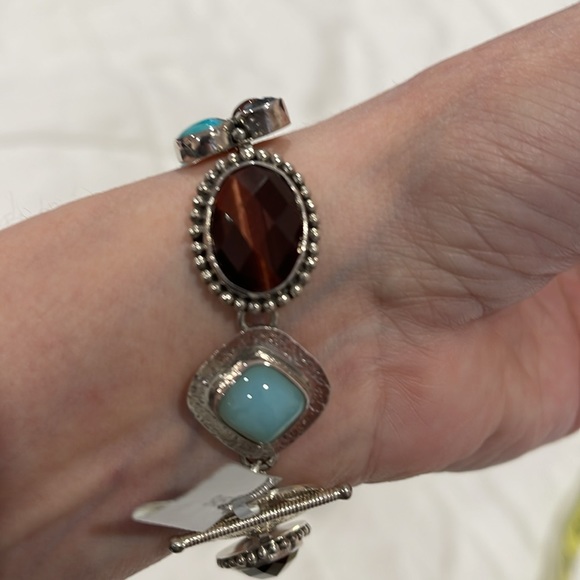 The Dreamer Sterling and Multi gemstone Bracelet - Picture 4 of 9